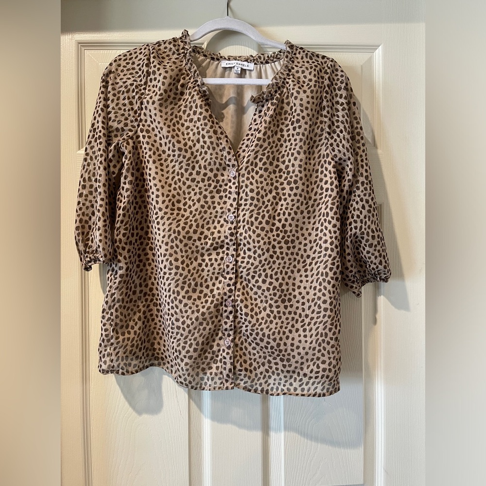 Animal print blouse